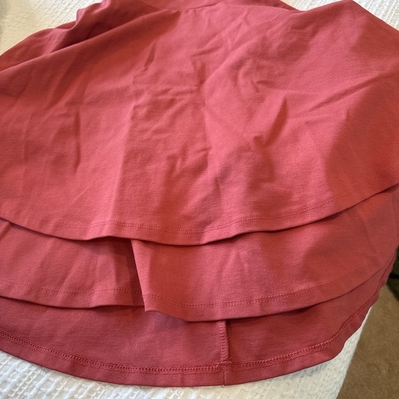 Dark pink/deep dusty rose lace back v neck dress #ALine #lacedress size s - Picture 7 of 7